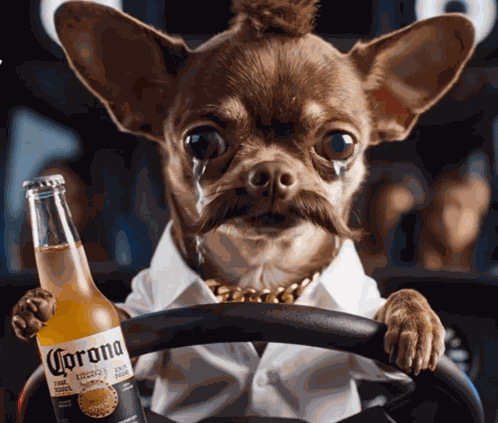 Perrito Chihuahua Cerveza Corona GIF
