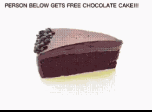 Person Below Gets Free Choco Cake GIF