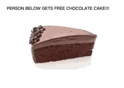 Person Below Me Gets Chocolate Cake GIF