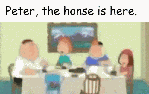 Peter The Horse Is Here Peter Griffin GIF