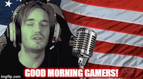 Pewdiepie Good Morning Gamers GIF