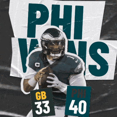 Philadelphia Eagles (40) Vs. Green Bay Packers (33) Post Game GIF