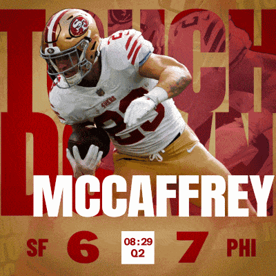 Philadelphia Eagles (7) Vs. San Francisco 49ers (6) Second Quarter GIF