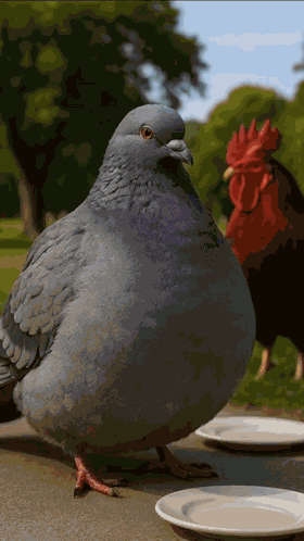 Pigeon Chicken GIF