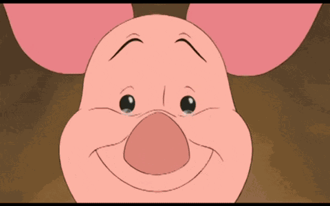 Piglet Happy Tears GIF