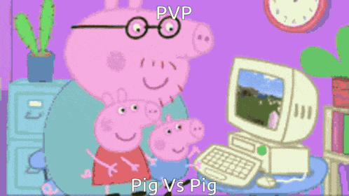 Pigvspig Peppa Pig GIF