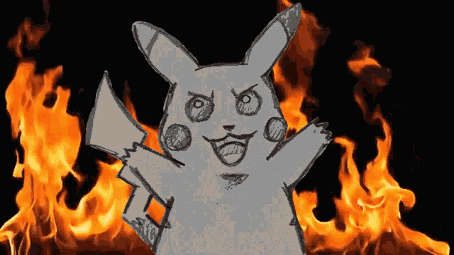 Pikachu Burn It All GIF