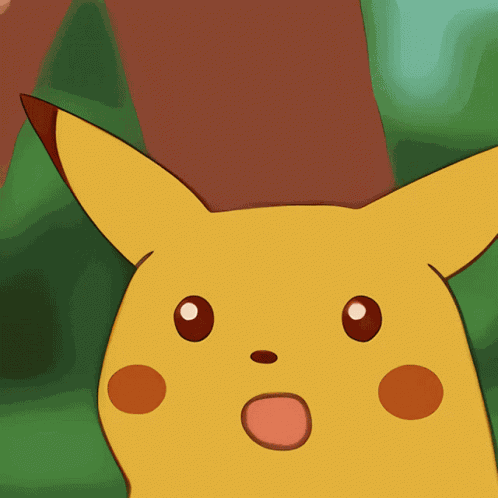 Pikachu Shocked Face Stunned GIF
