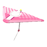 Pink Checkered Glider Pink Sticker