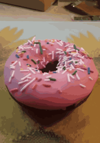 Pink Frosting Donut Donuts GIF