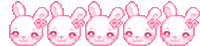 Pink Pastel Bunny Divider Sticker