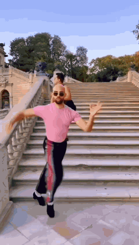 Pink Shirt Guy Dancing GIF