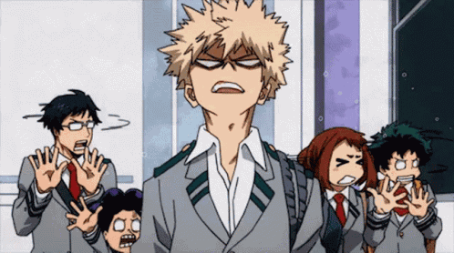 Pissed Bakugou GIF