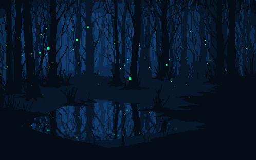 Pixel Fireflies GIF