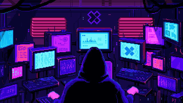 Pixels Neon GIF