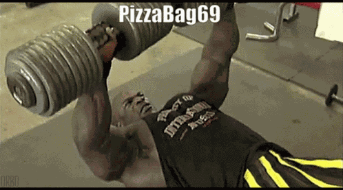Pizza Bag69 Bench Pressing GIF