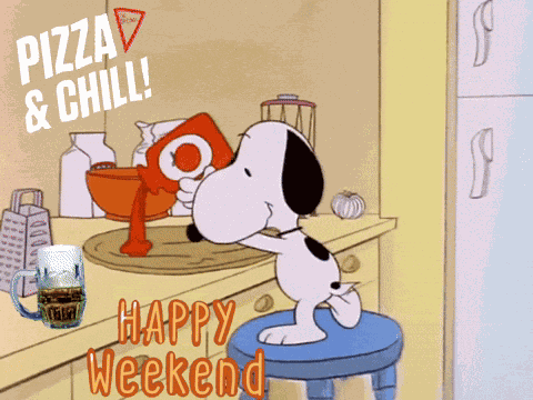 Pizza Time Happy Weekend GIF