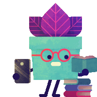 Plant Checking Facts In A Book Sticker