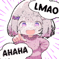 Play Violet Anime Girl Sticker