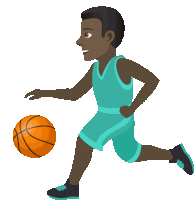 Playing Basketball Joypixels Sticker