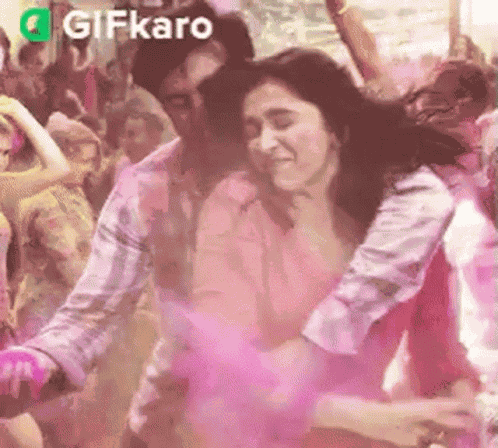 Playing With Colored Powder Gifkaro GIF