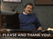 Please And Thank You Ron Swanson GIF