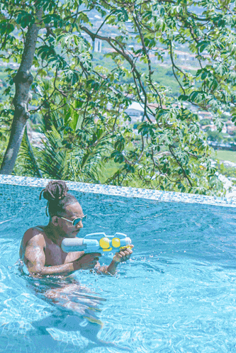 Pool Water Gun GIF