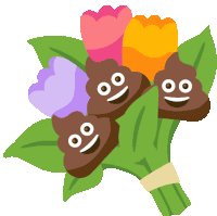 Poop Flowers Sticker