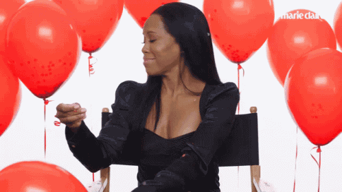 Pop A Balloon Regina King GIF