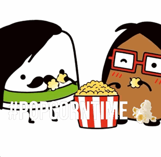 Popcorn Eating Popcorn GIF