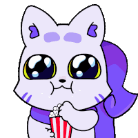 Popcorn Watching Sticker