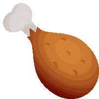 Poultry Leg Food Sticker