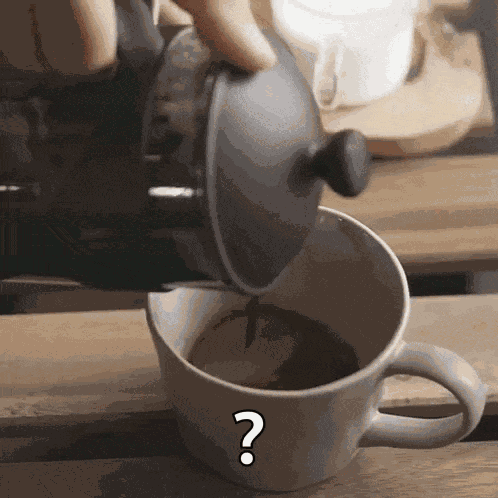 Pouring Coffee Two Plaid Aprons GIF