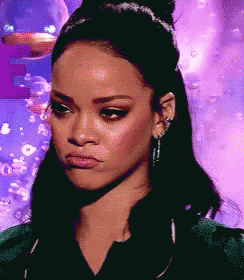 Pouting Rihanna GIF