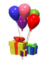 Presents Balloons Sticker