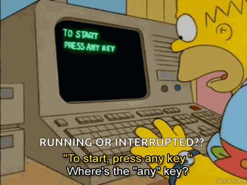 Press Any Key Homer Simpson GIF