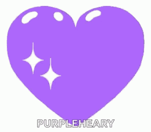 Purple Heart Heart Beat GIF