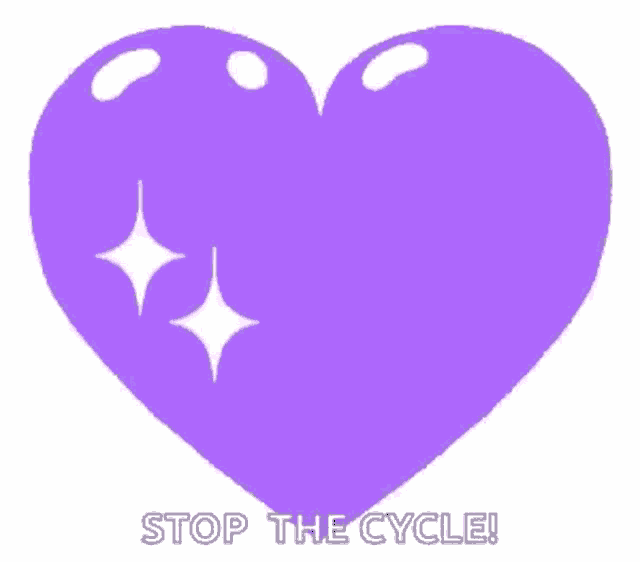 Purple Heart Heart Beat GIF