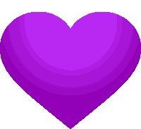Purple Heart Heart Sticker