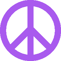 Purple Peace Sign Joypixels Sticker