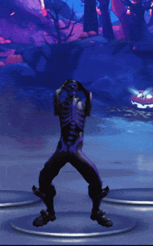 Purple Skull Trooper Icky Ride GIF