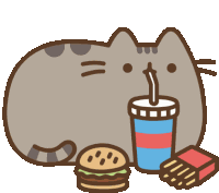 Pusheen Drinking Sticker