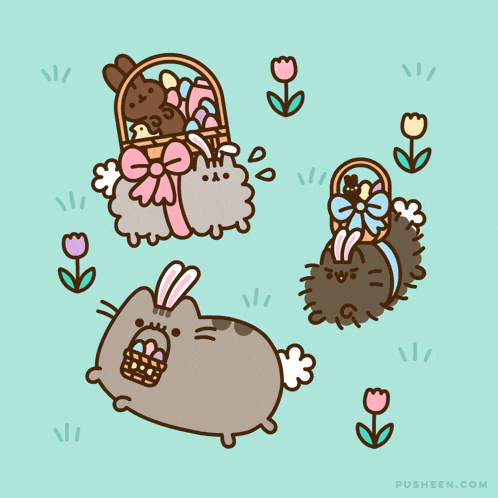 Pusheen Easter Pusheen Pip GIF