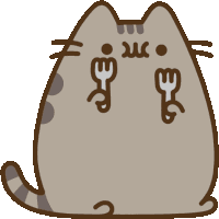 Pusheen Eating Sticker