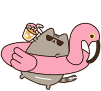 Pusheen Pool Sticker