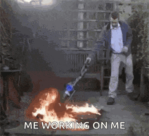 Putting Out Fire Vacuming GIF