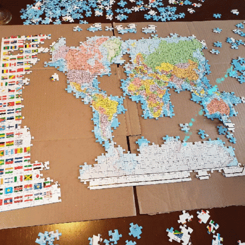 Puzzle Puzzle Pieces Falling GIF