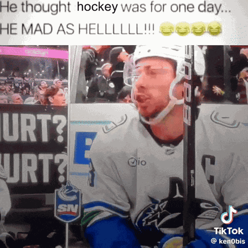 Quinn Hughes Mad GIF