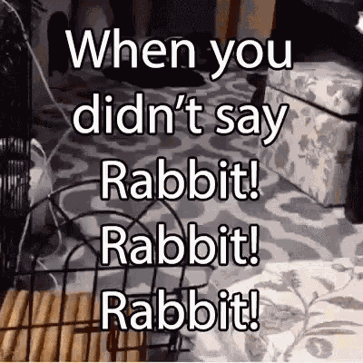 Rabbit Rabbit Rabbit April Fools GIF
