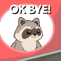 Raccoon Waving Sticker